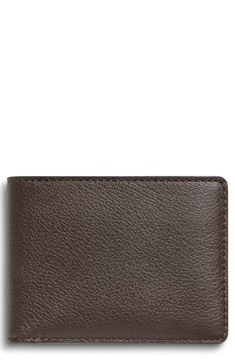 Shinola Canfield Pebble Leather Bifold Wallet, Main, color, Espresso