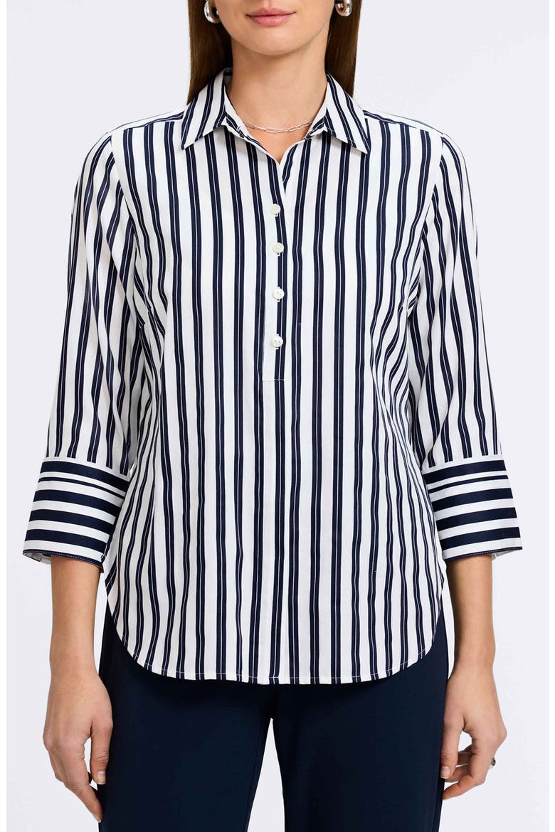 Madison Stripe Shirt, Main, color, NAVY/WHITE