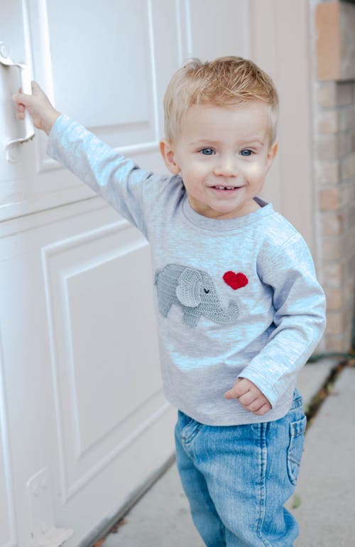 Melange Collection Valentine Elephant Tee In Red