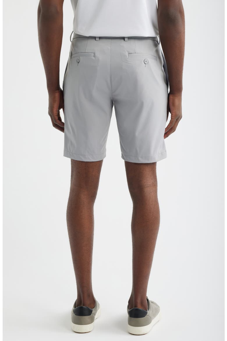 Sono Flat Front Stretch Chino Shorts, Alternate, color, SILVER