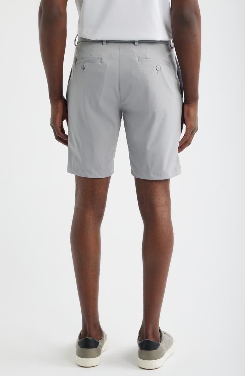 Scott Barber Sono Flat Front Stretch Chino Shorts, Alternate, color, Silver