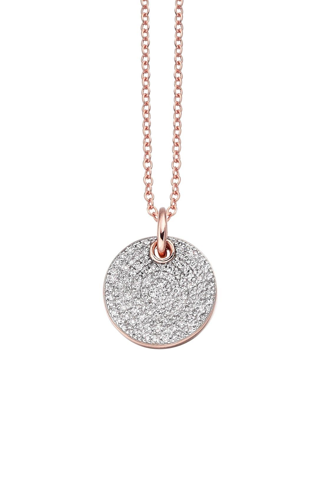 Monica Vinader Ava Diamond Disc Pendant Charm
