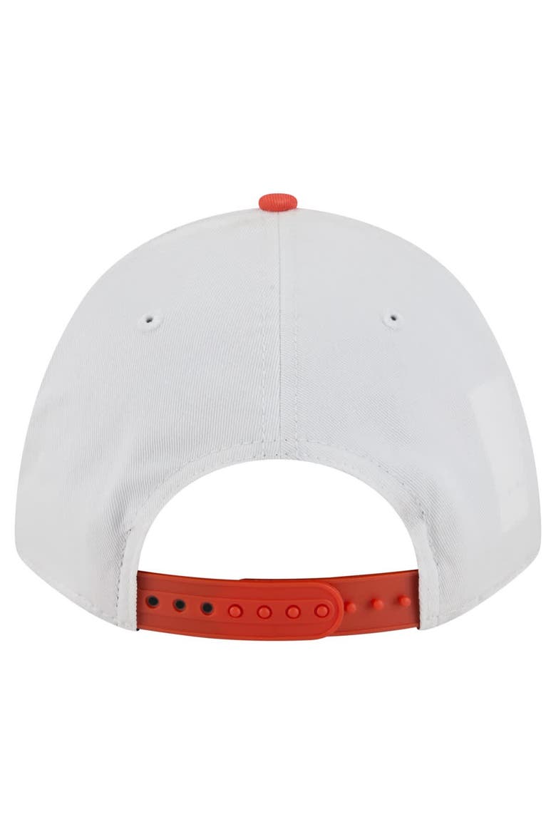 Men's New Era White/Orange Clemson Tigers Arch Two-Tone Rope 9FORTY A-Frame M-Crown Adjustable Hat, Alternate, color, White