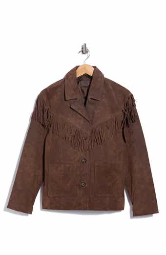 Suede Fringe Blazer
