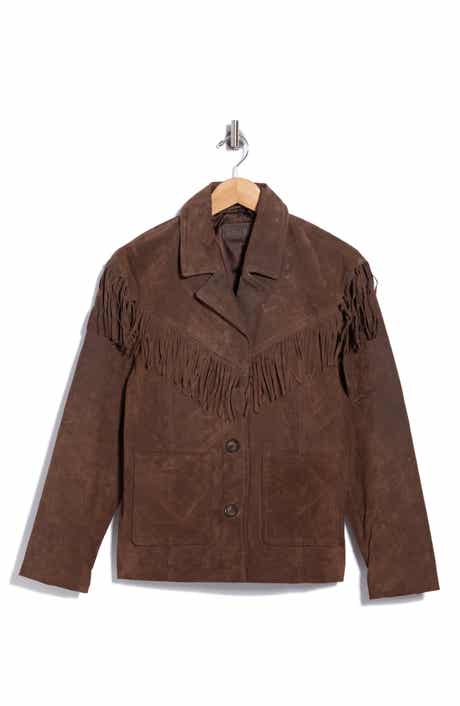 Suede Fringe Blazer