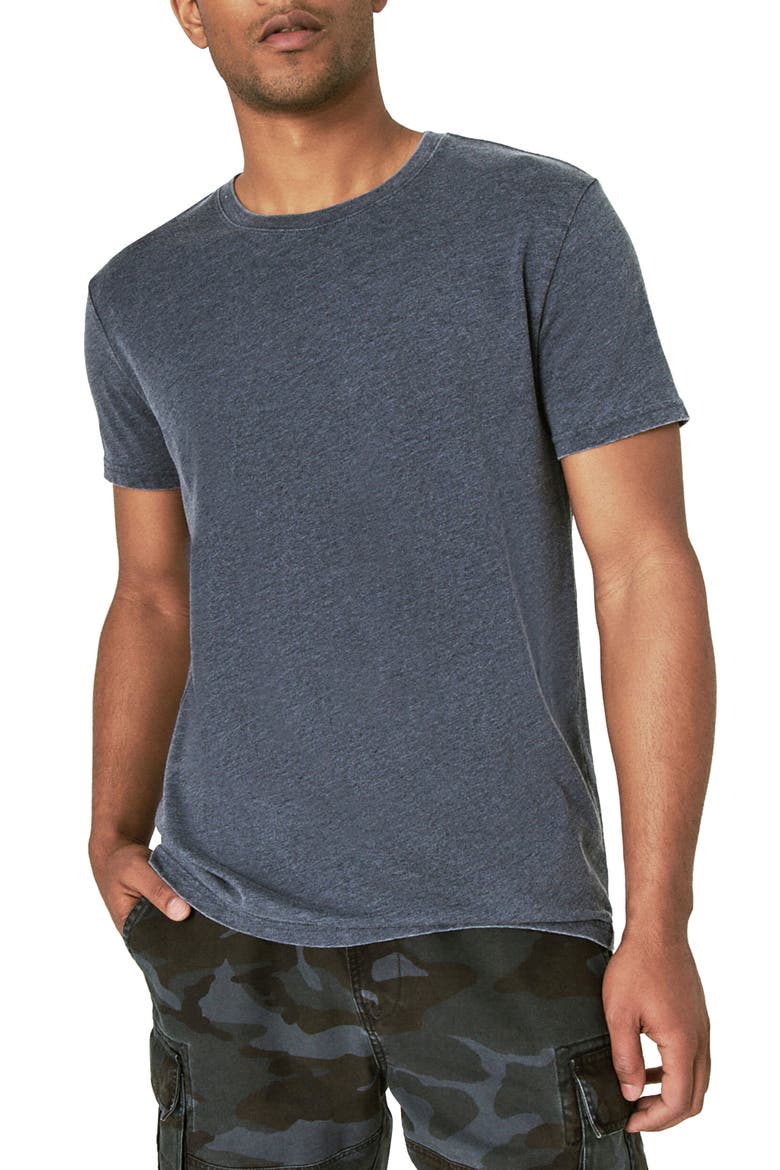 Venice Burnout Crewneck T-Shirt, Main, color, AMERICAN NAVY