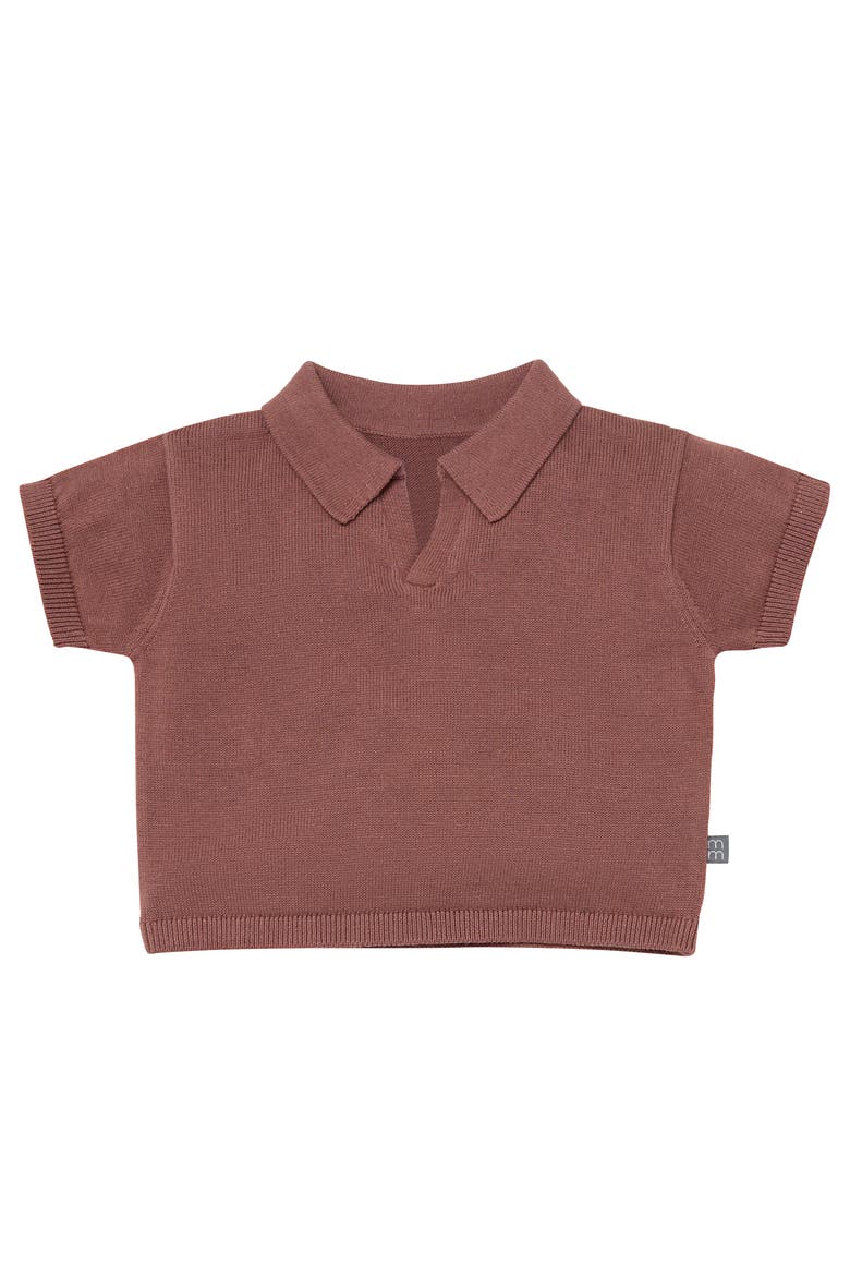 2-Piece Baby Johnny Collar Sweater Knit Set, Alternate, color, Brown