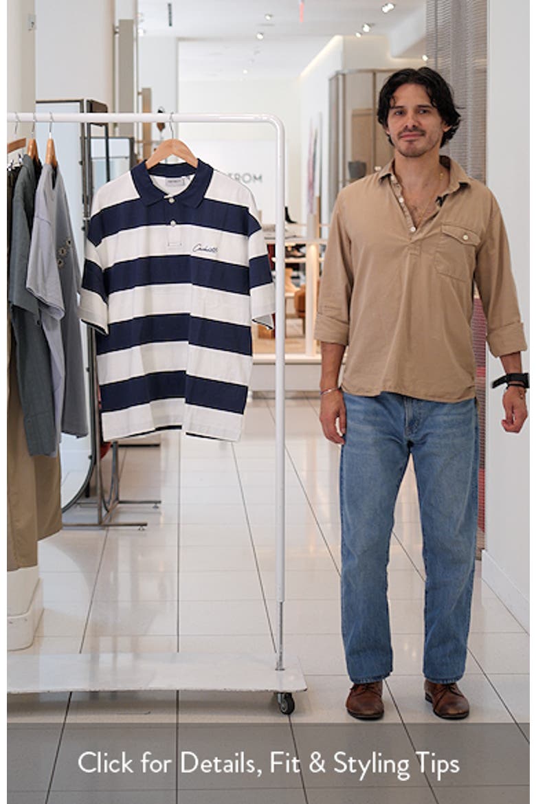 Delray Stripe Organic Cotton Jersey Polo video