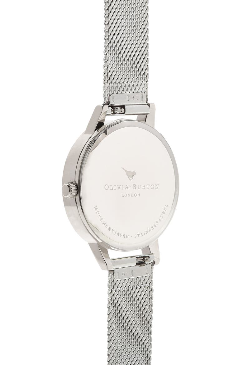 Mesh Strap Watch, 30mm, Alternate, color, SILVER/ GREY