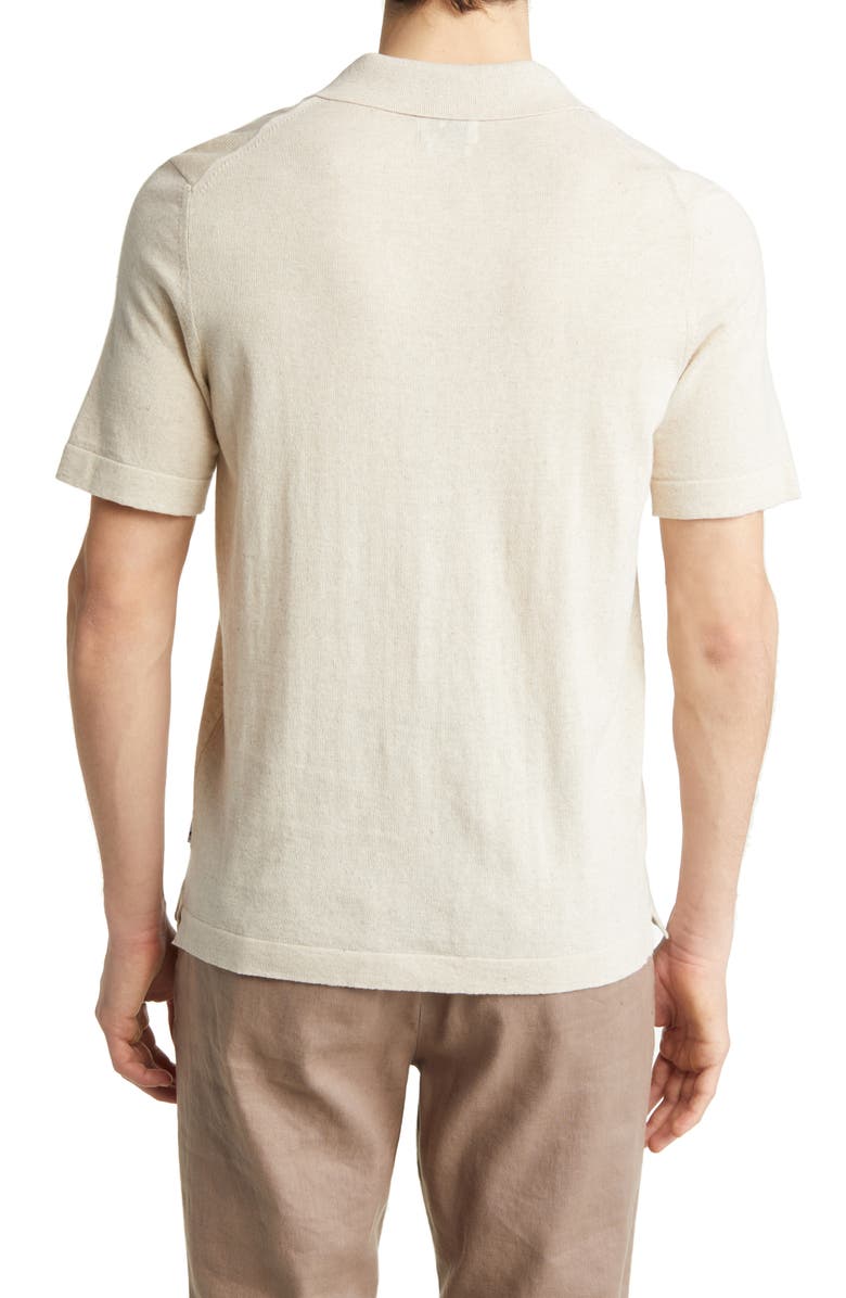 NN07 Ryan 6311 Cotton & Linen Johnny Collar Polo, Alternate, color,