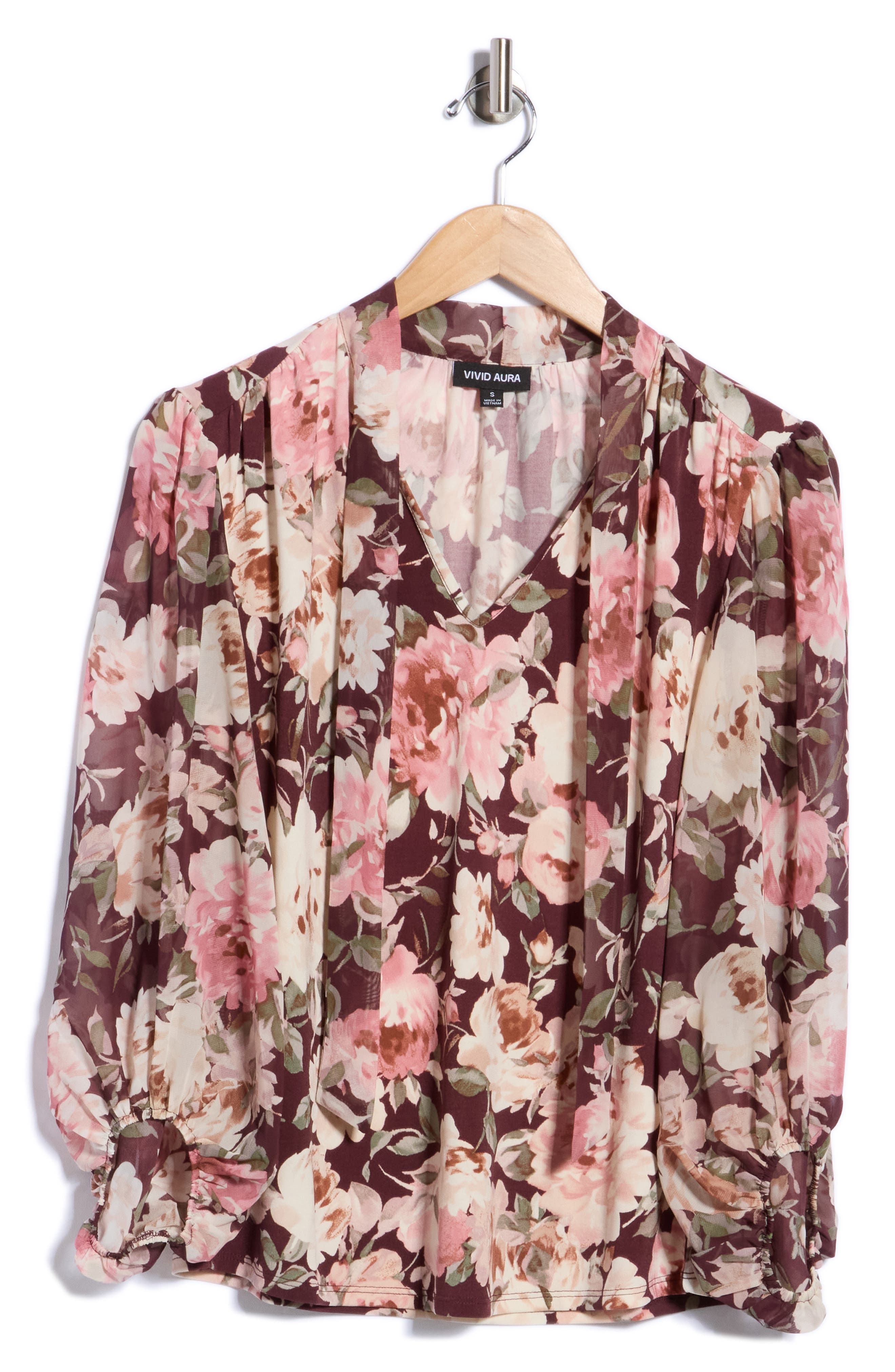 Mix Media Tie Neck Top