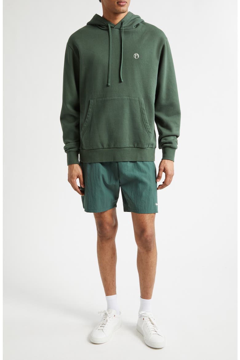 Hooded Fleece Logo Sweatshirt, Alternate, color, DARK GREEN