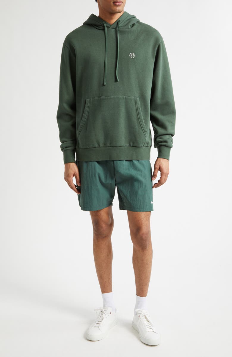 PALMES Hooded Fleece Logo Sweatshirt, Alternate, color, Dark Green