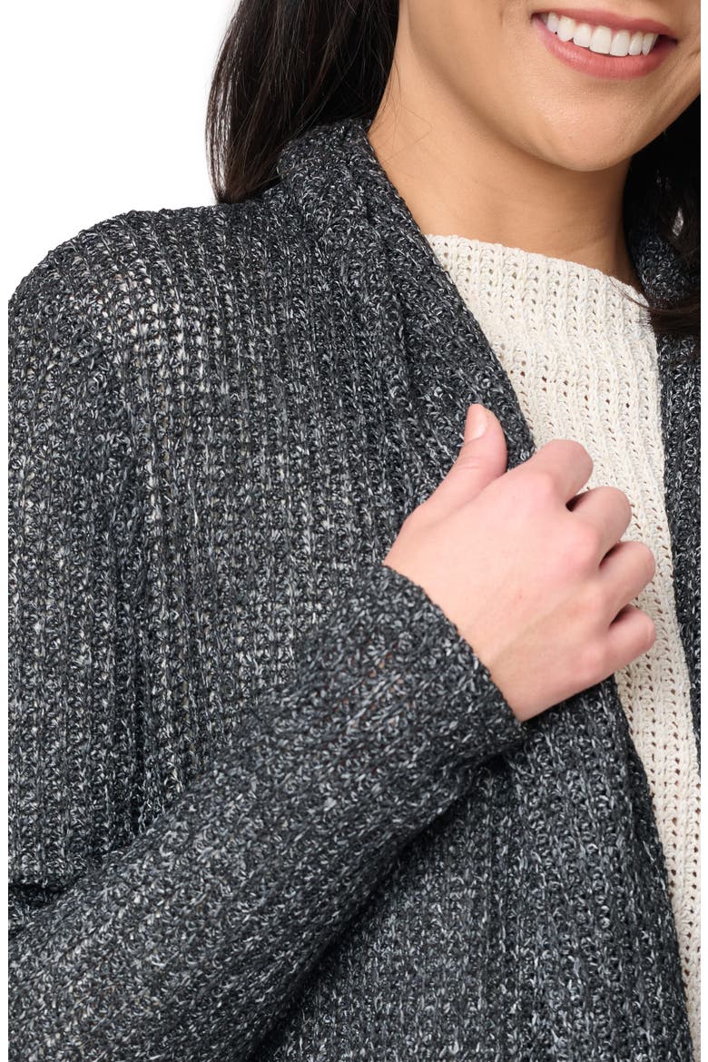 Shawl Collar Cardigan, Alternate, color, BLACK