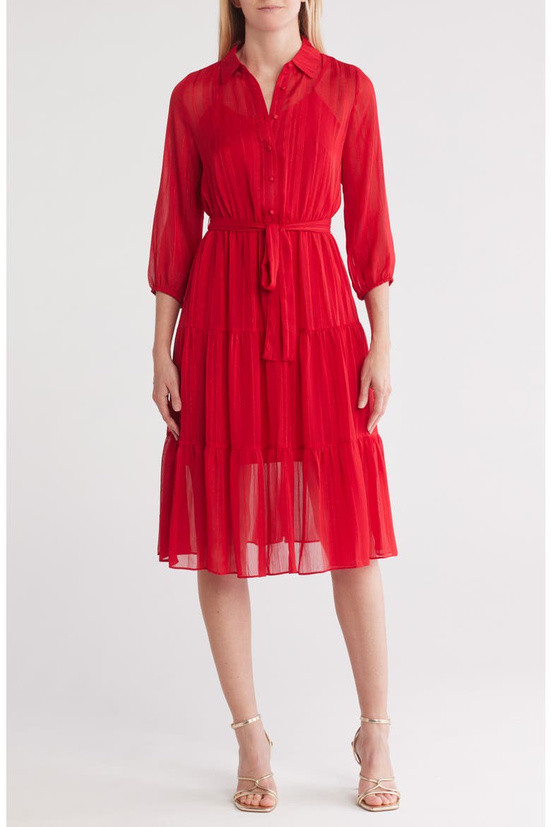 Button Front Dress, Main, color, RED RIDING HOOD