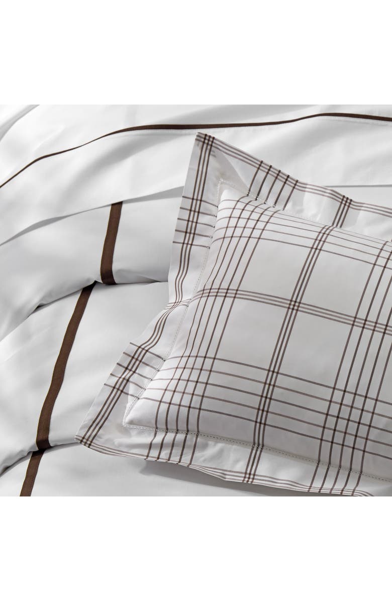 Matouk August Plaid Pillow Sham, Alternate, color, Sable