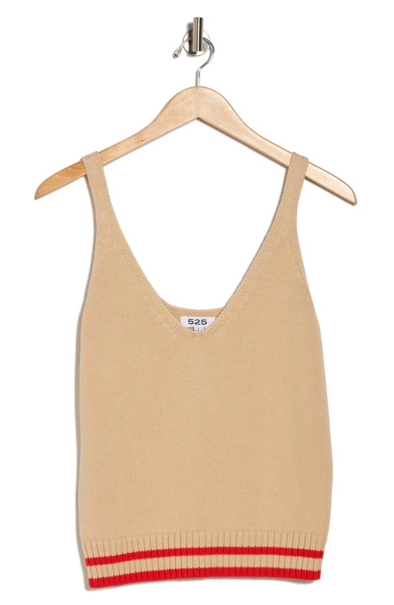 525 Varsity Cotton Sweater Tank, Alternate, color, Oat Multi