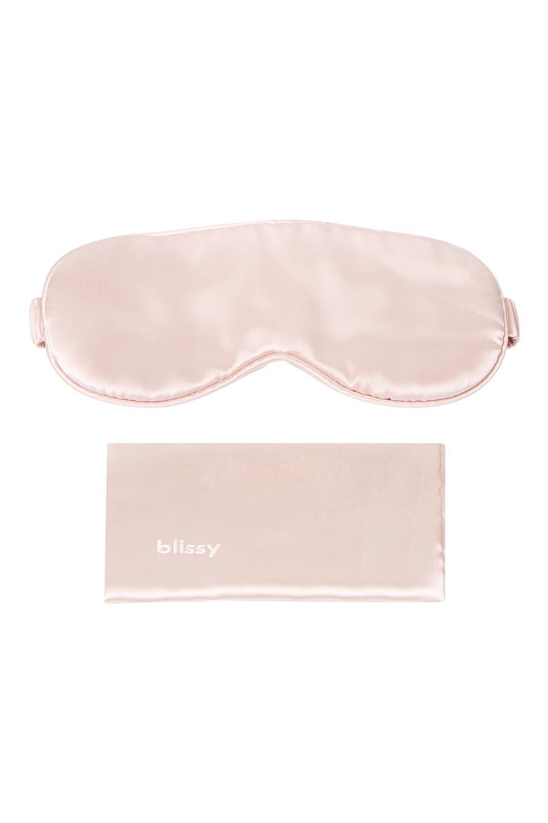 Silk Sleep Mask, Main, color, LIGHT PINK