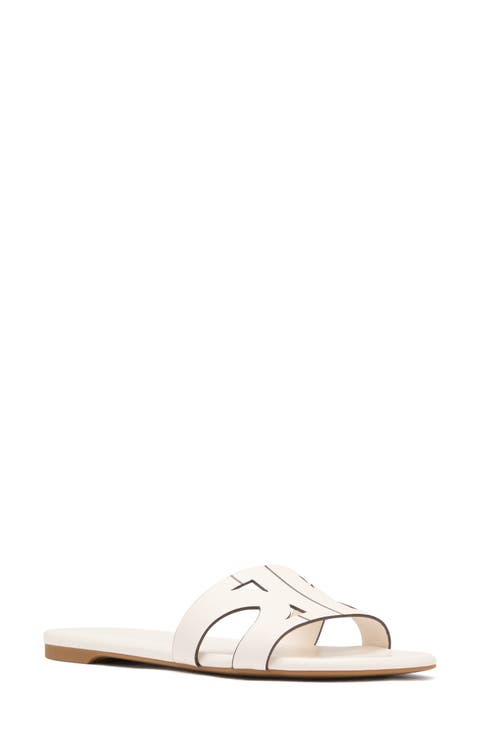 duo smooth leather slide sandal (Women)