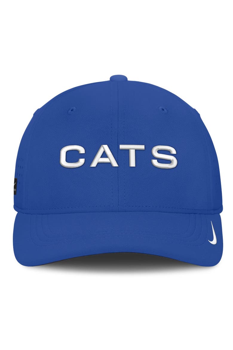 Men's Nike Royal Kentucky Wildcats Gameday Aerobill Swooshflex Dri-FIT Hat, Alternate, color, Royal