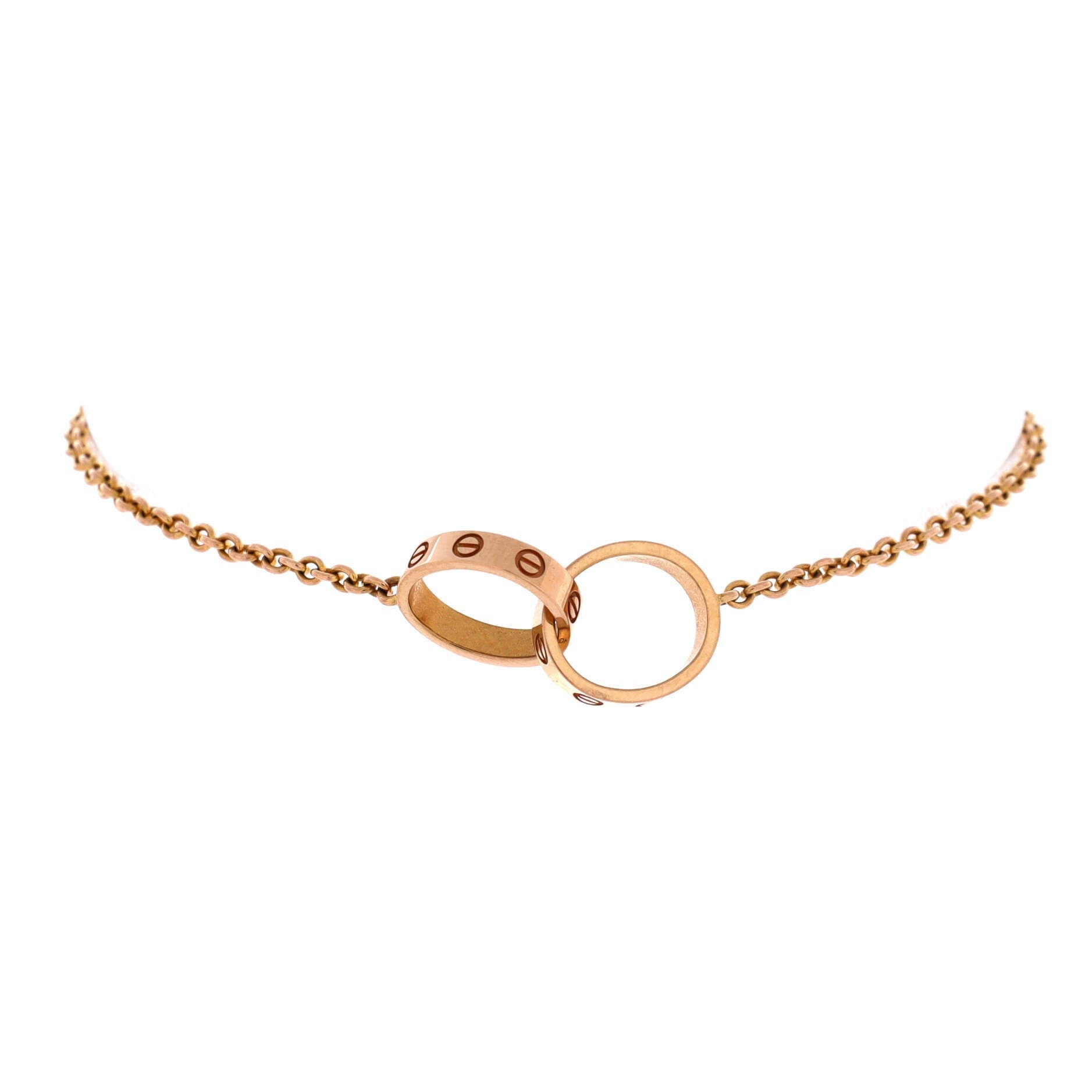 Love Interlocking Bracelet 18K Rose Gold, Main, color, Metallic Gold