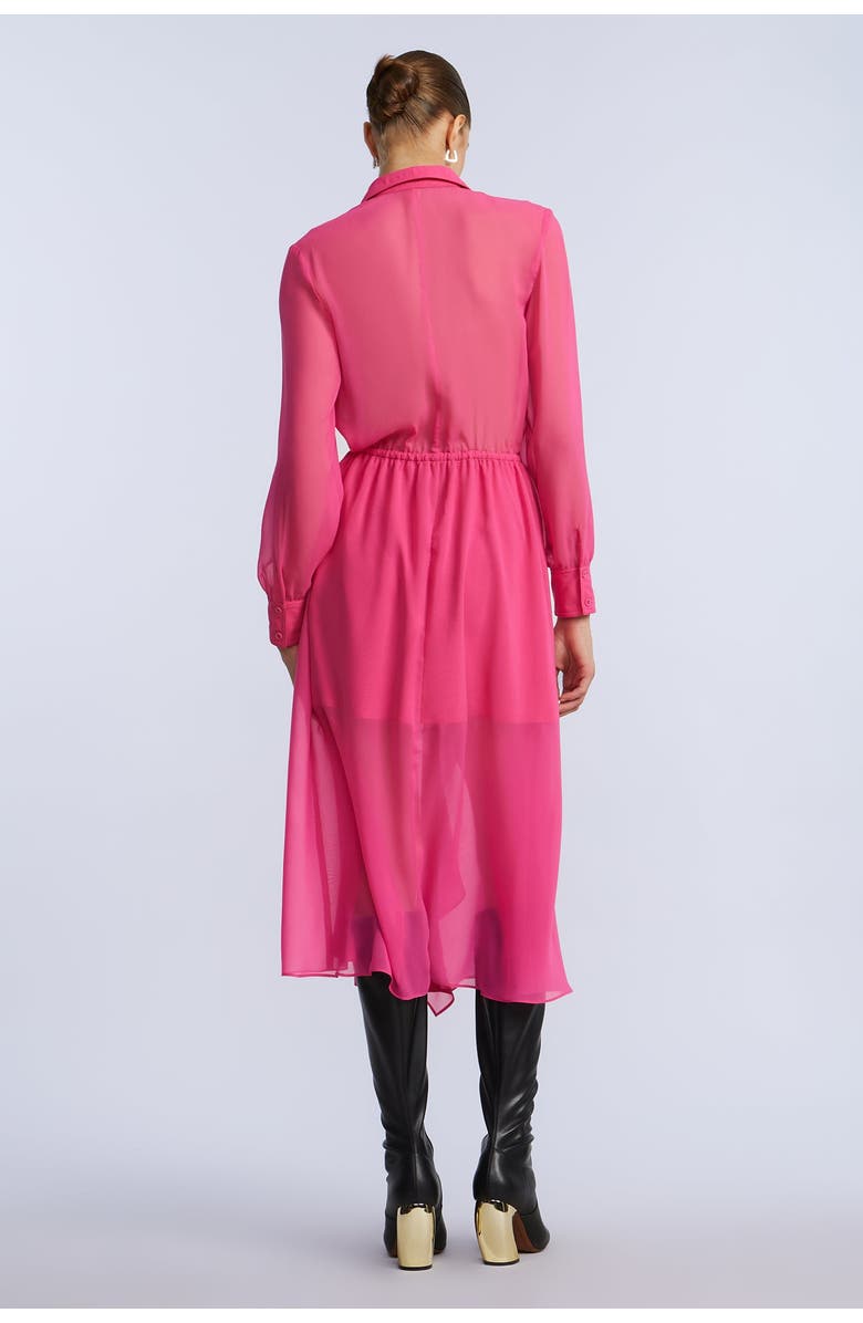 BCBGMAXAZRIA Solid Ruffle Dress, Alternate, color, Fuchsia Purple