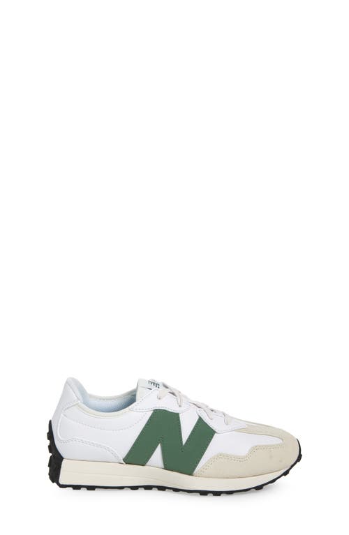 New Balance 327 Sneaker In White/dark Juniper