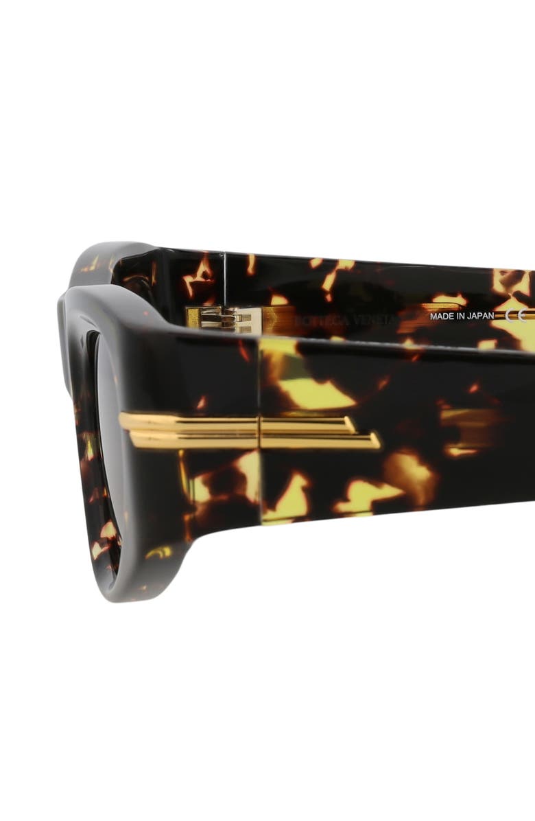 Bottega Veneta 51mm Rectangular Sunglasses, Alternate, color, Havana/ Havana Brown