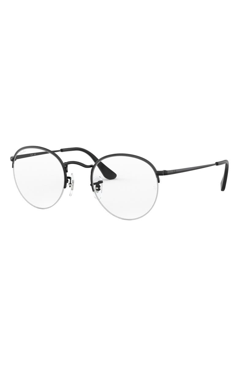 Ray-Ban 51mm Round Optical Glasses, Alternate, color, 