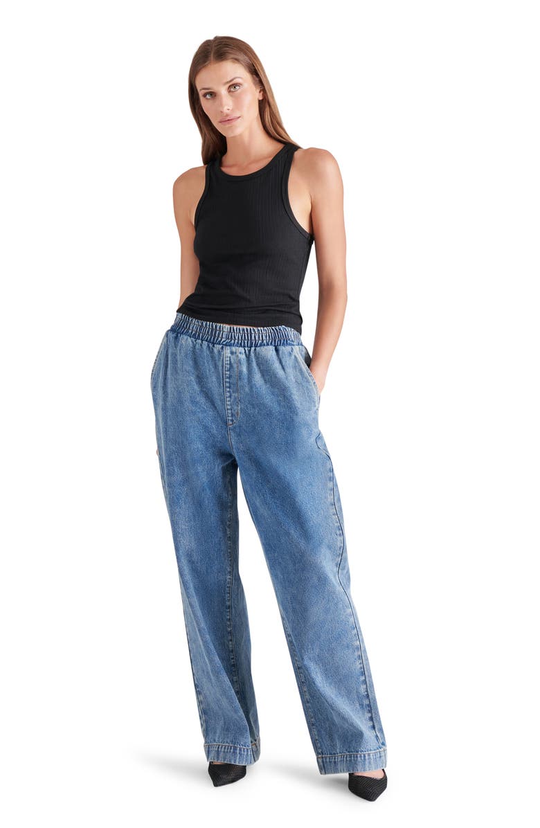 Steve Madden Gilda Wide Leg Denim Pants, Alternate, color,