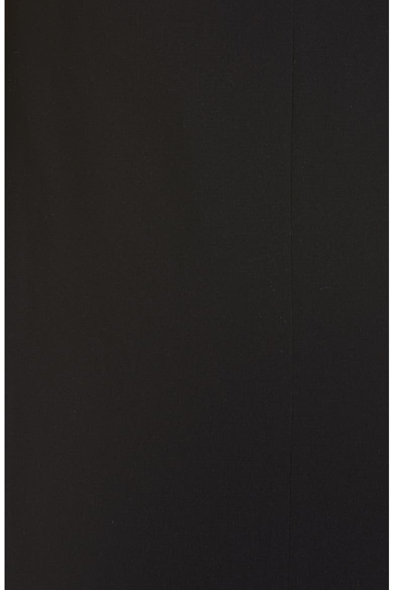 Tess Grommet Double Belt Crepe Midi Skirt, Alternate, color, BLACK
