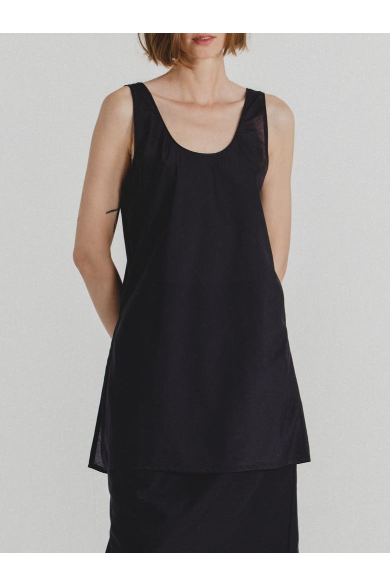 Silk Cotton TankTop, Main, color, Black