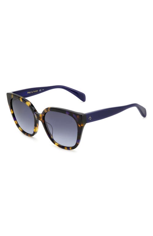 Rag & Bone 56mm Gradient Polarized Square Sunglasses In Multi