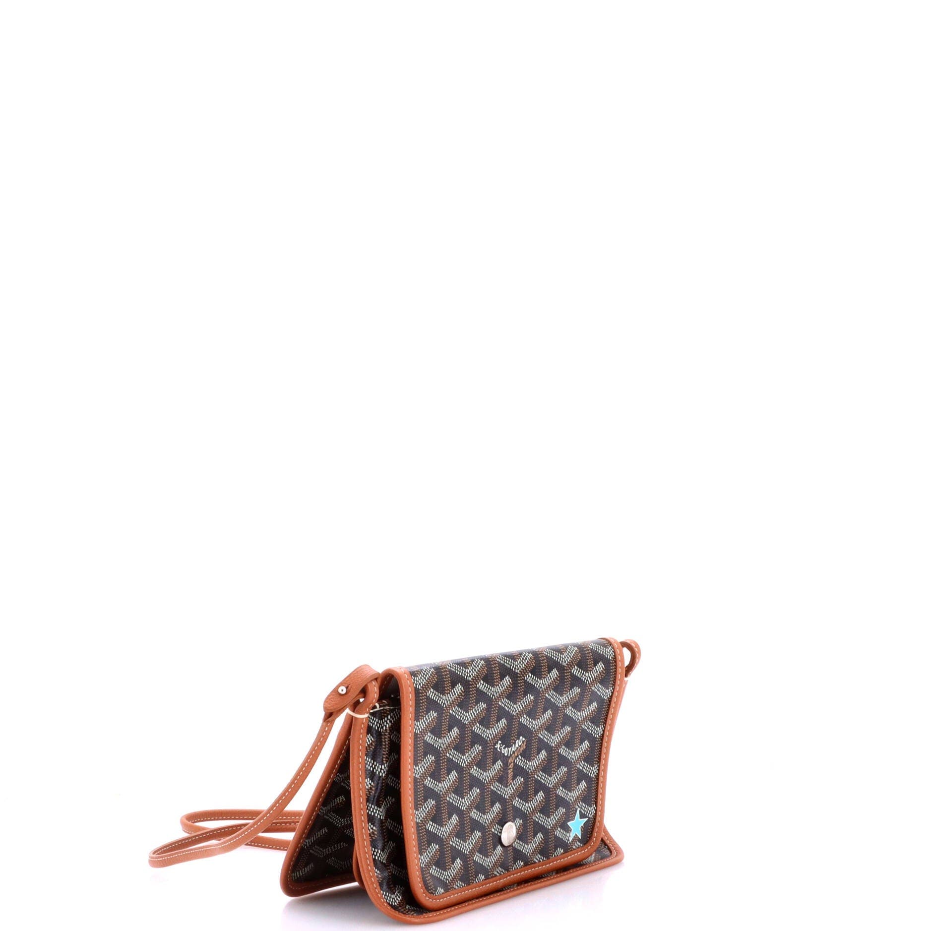 Plumet Clutch Wallet Printed Coated Canvas, Alternate, color, Brown