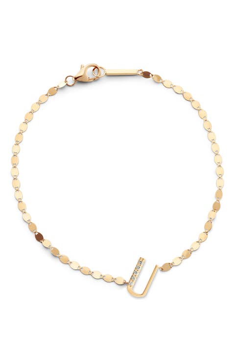 Jewelry Get Personal Diamond Initial Charm Bracelet