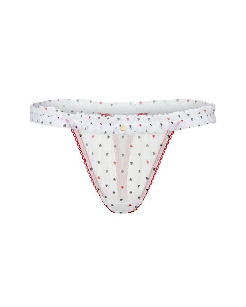 Adore Me Susie Thong Panties In Heart White