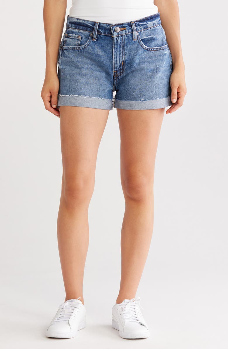 FRAME Grand Garcon Cuffed Denim Shorts, Main, color, Rumors
