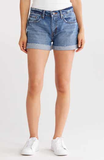 FRAME Grand Garcon Cuffed Denim Shorts
