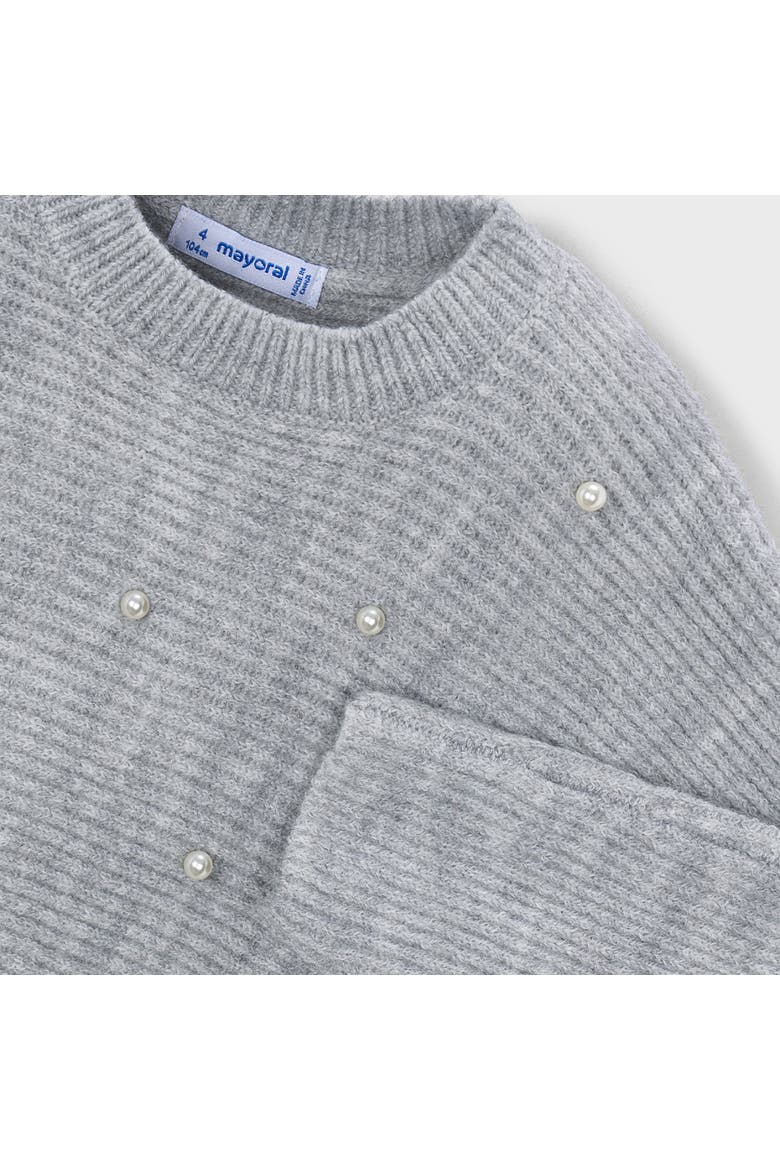 Pearl Knit Sweater, Alternate, color, Grey