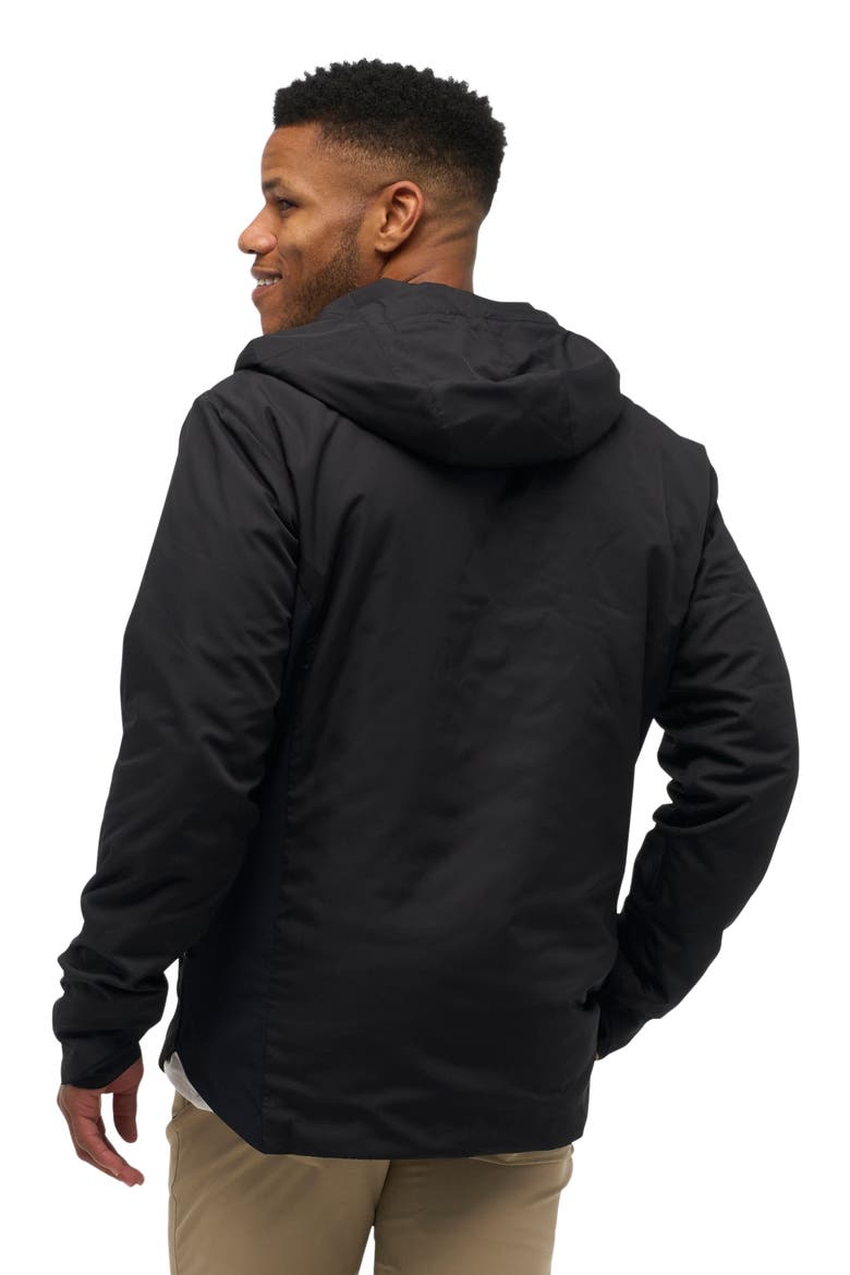 Outset Hooded Water Resistant Travel Jacket, Alternate, color, Black