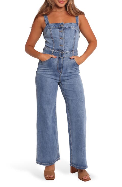 Edan Belted Denim Jumpsuit