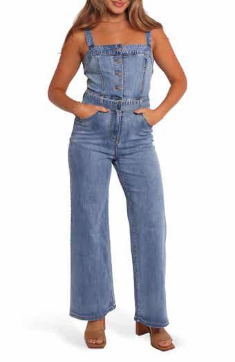 Petal & Pup Edan Belted Denim Jumpsuit