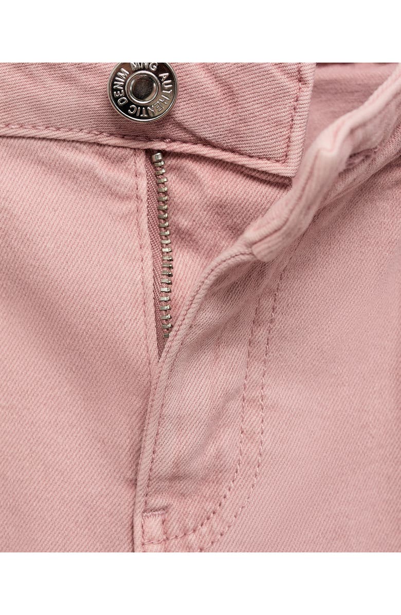 MANGO TEEN Frayed Mid Rise Flare Jeans, Alternate, color, Pastel Pink