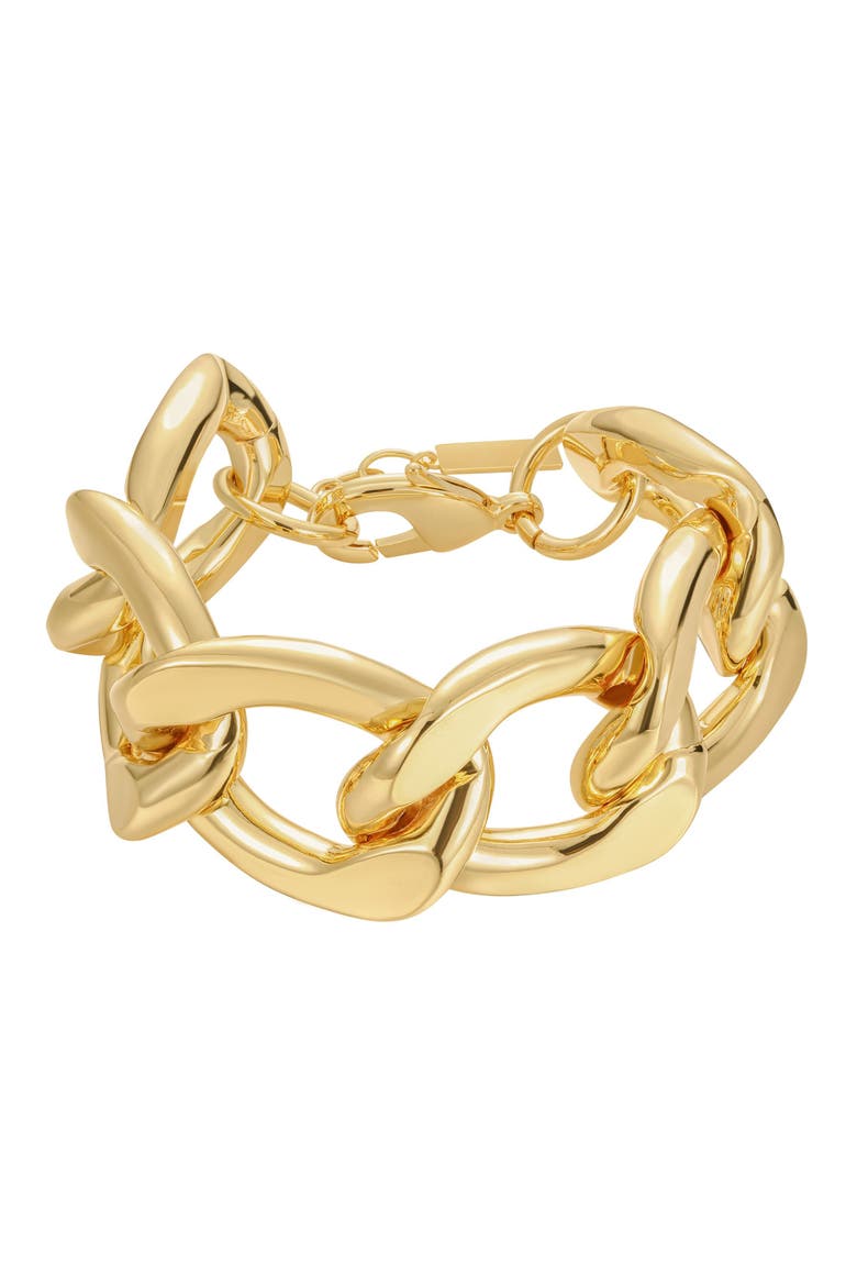 Chunky Curb Chain Bracelet, Main, color, GOLD
