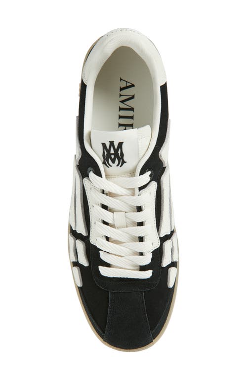 Amiri Pacific Bones Black Low Top Sneakers With Logo Patch On The Tongue And Logo Lettering On The Heel In In Black