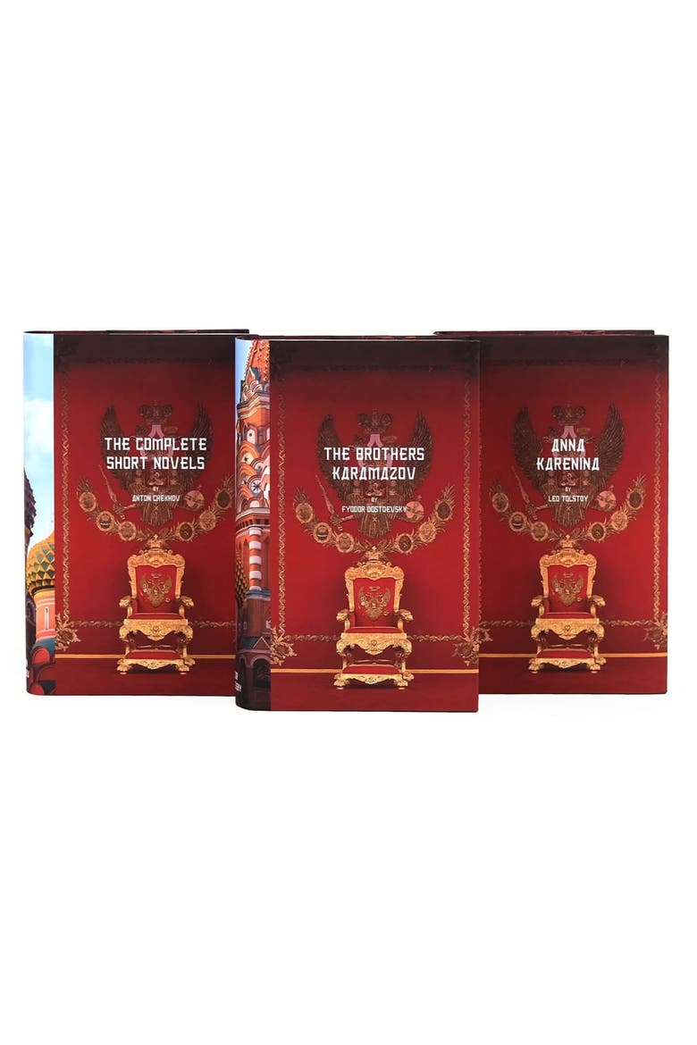 Russian Literature Book Set, Alternate, color, Red