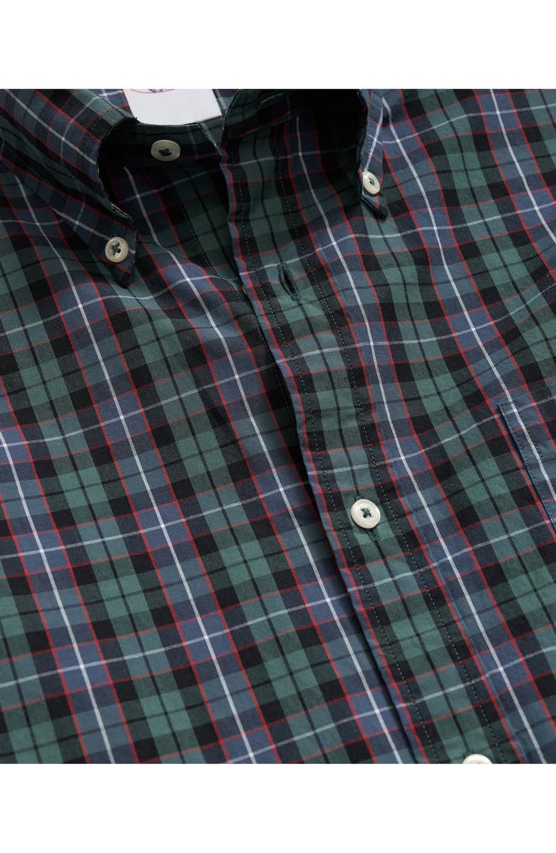 Brooks Brothers Friday Poplin Plaid Cotton Oxford Cloth Button-Down Shirt, Alternate, color, 