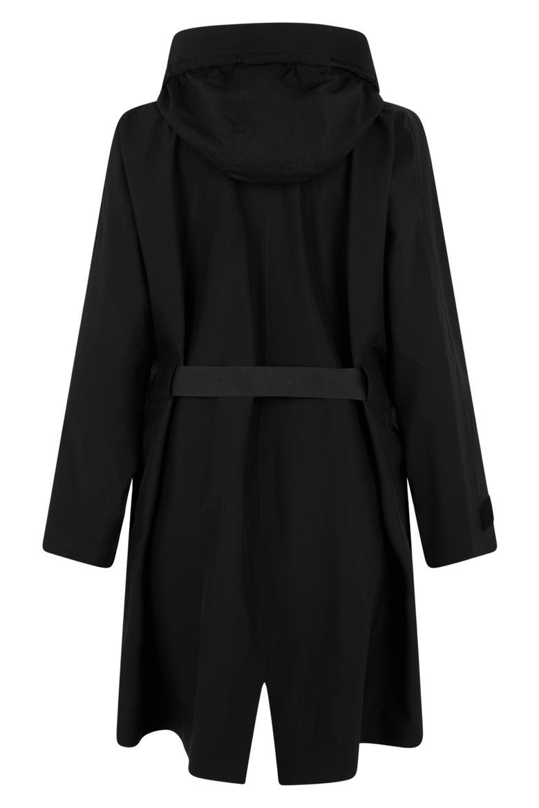 Claremont Belted Raincoat, Alternate, color, BLACK