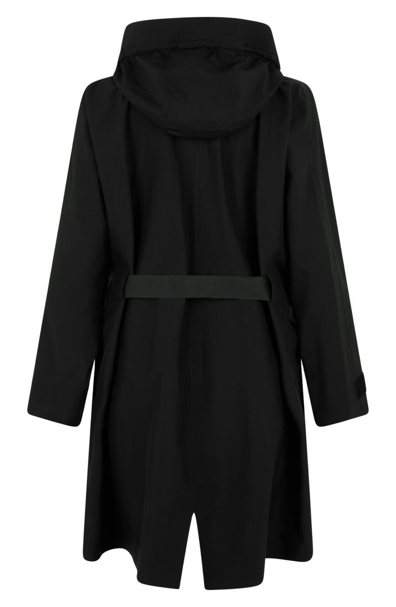 Moose Knuckles Claremont Belted Raincoat, Alternate, color, Black