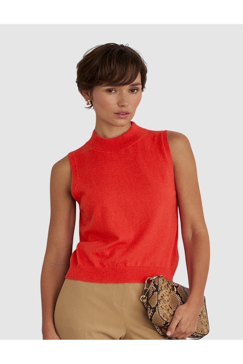 Priya Knitted Vest, Main, color, Hibiscus Red